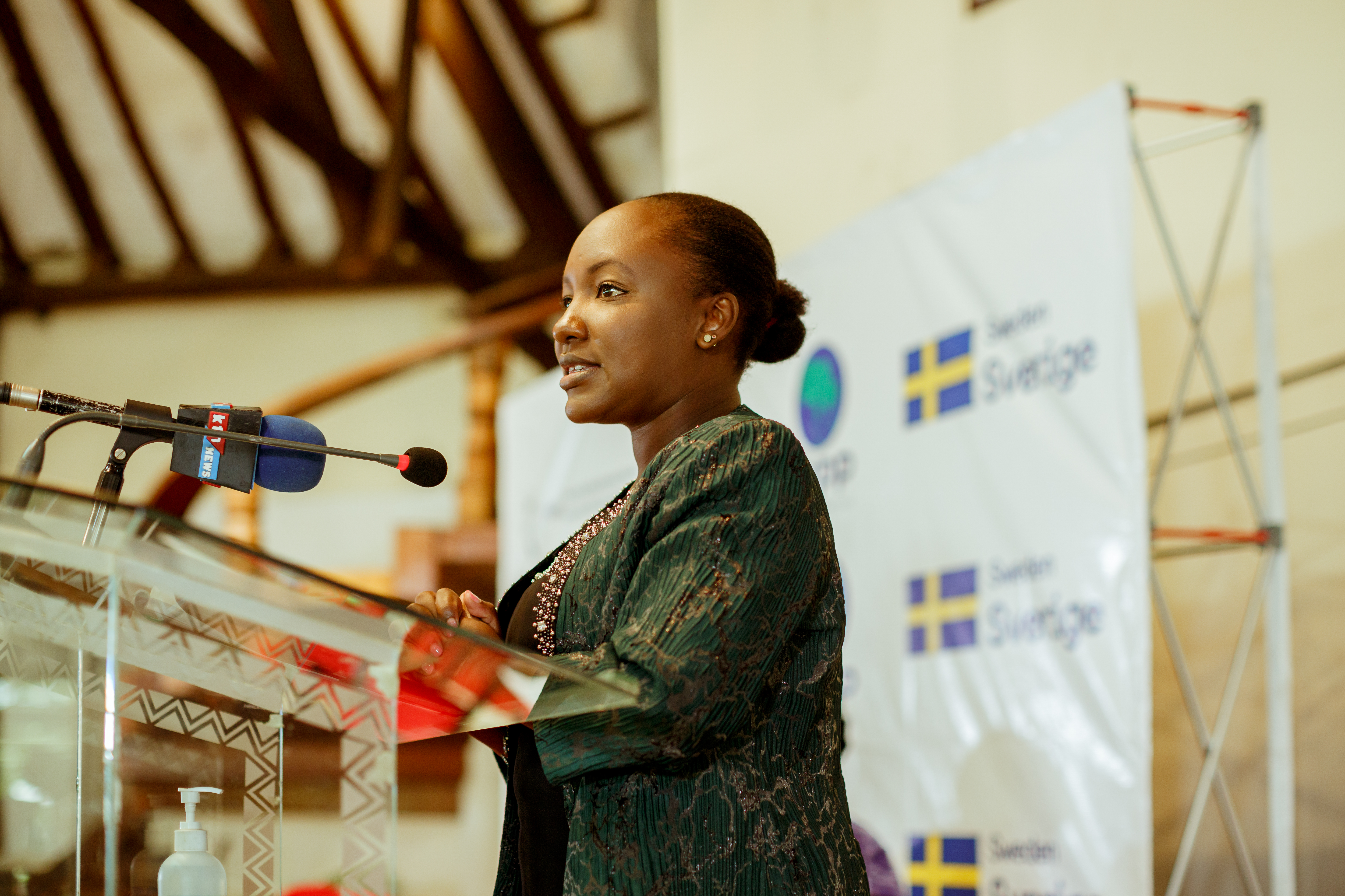  Deputy Governor H.E Majala Mlagui, of Taita Taveta  County in Kenya, delivers the keynote speech during the launch of the Regional Intergenerational Mentorship Programme